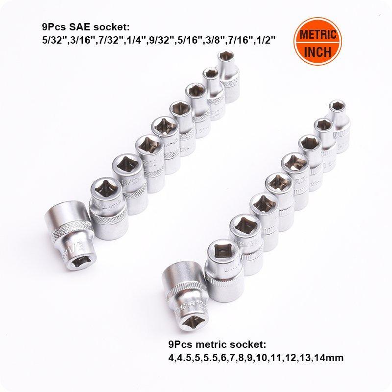 Набор инструментов 37 предметов с трещоткой и битами (арт. 25-19084483)