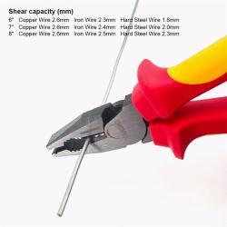 Комбинированные плоскогубцы 6-8 дюймов VDE 1000V изолированные (арт. 25-19084626)