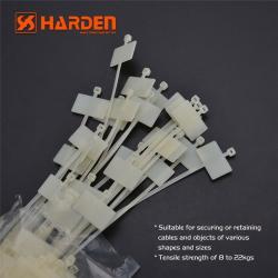 Кабельная стяжка нейлоновая с ярлыком белая многоразовая (арт. 25-19084652)