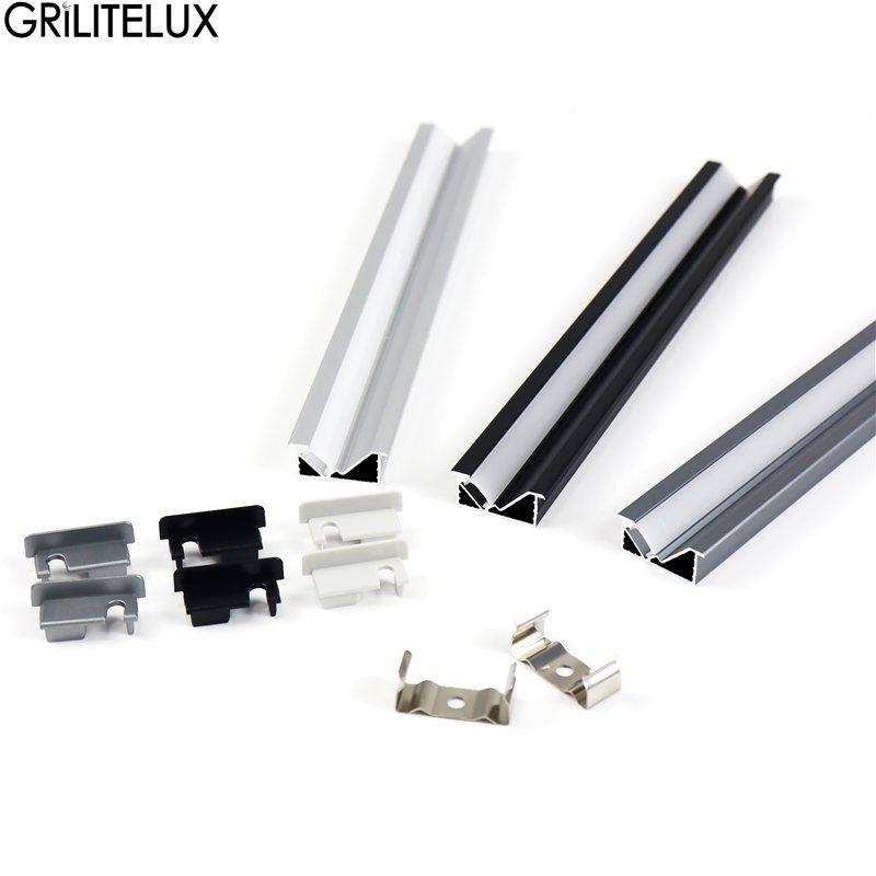 Встраиваемая LED лампа для шкафов 45° алюминий (арт. 25-19084828)