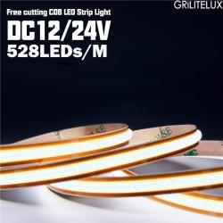 Светодиодная лента COB 528 LED/м 12V 24V 13W 8мм Ra90 (арт. 25-19084865)