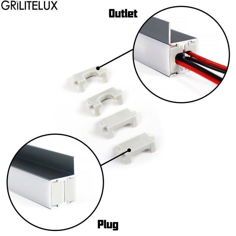 Профиль алюминиевый U-образный двусторонний для подсветки (арт. 25-19084870)