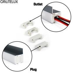 Профиль алюминиевый U-образный двусторонний светящийся для кухни (арт. 25-19084871)