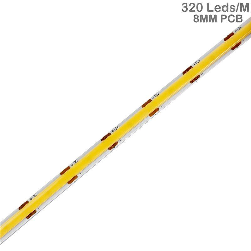 Светодиодная лента COB 320LED/м 12V/24V 8мм 2700K (арт. 25-19084894)