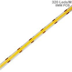 Светодиодная лента COB 320LED/м 12V/24V 8мм 2700K (арт. 25-19084894)