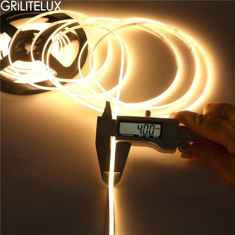 Светодиодная лента COB 3-5мм 24V 12V 384-480LED/м диммируемая (арт. 25-19084965)