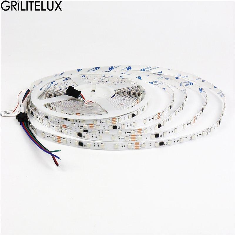 Светодиодная лента RGBic 5050 24V WS2812 60LEDs/m программируемая (арт. 25-19085021)
