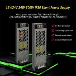 Блок питания светодиодный 220V-12V/24V ультратонкий (арт. 25-19085150)