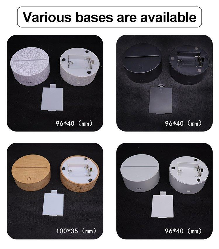 Светодиодная лампа с акриловой 3D подсветкой на батарейках (арт. 25-19085190)