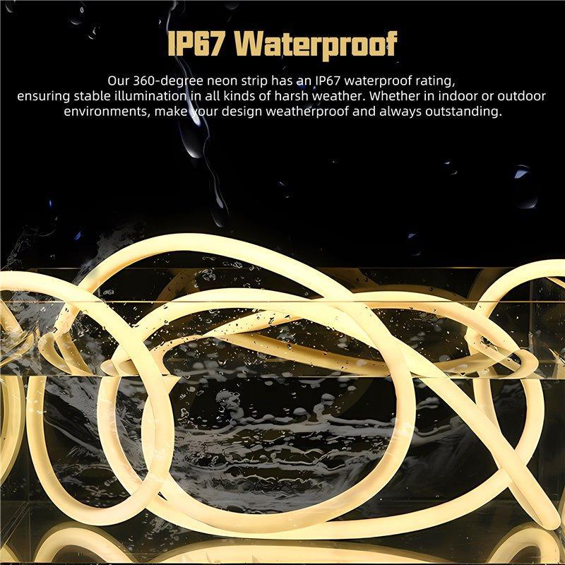 Светодиодная гибкая неоновая лента IP67 360° для улицы (арт. 25-19085193)