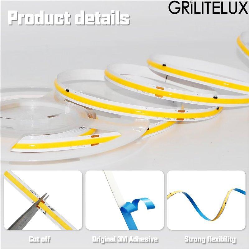 Светодиодная лента COB 110V 220V 288 296LEDs 2700K-6000K (арт. 25-19085233)