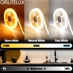 Светодиодная лента COB 110V 220V 288 296LEDs 2700K-6000K (арт. 25-19085233)