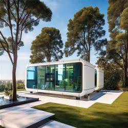 Дом-контейнер с душем и двумя спальнями, стиль капсула (арт. 25-24110106)