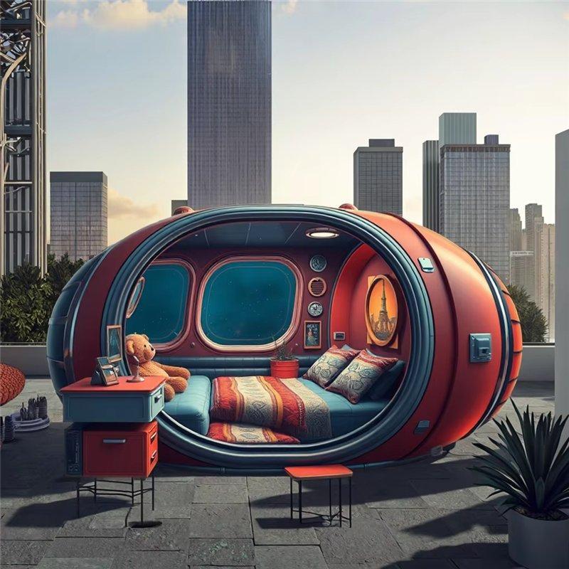 Капсула-дом с умным управлением и тематикой космоса (арт. 26-1090100)