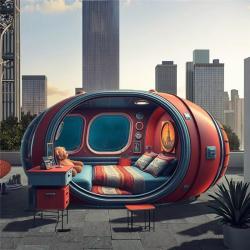 Капсула-дом с умным управлением и тематикой космоса (арт. 26-1090100)