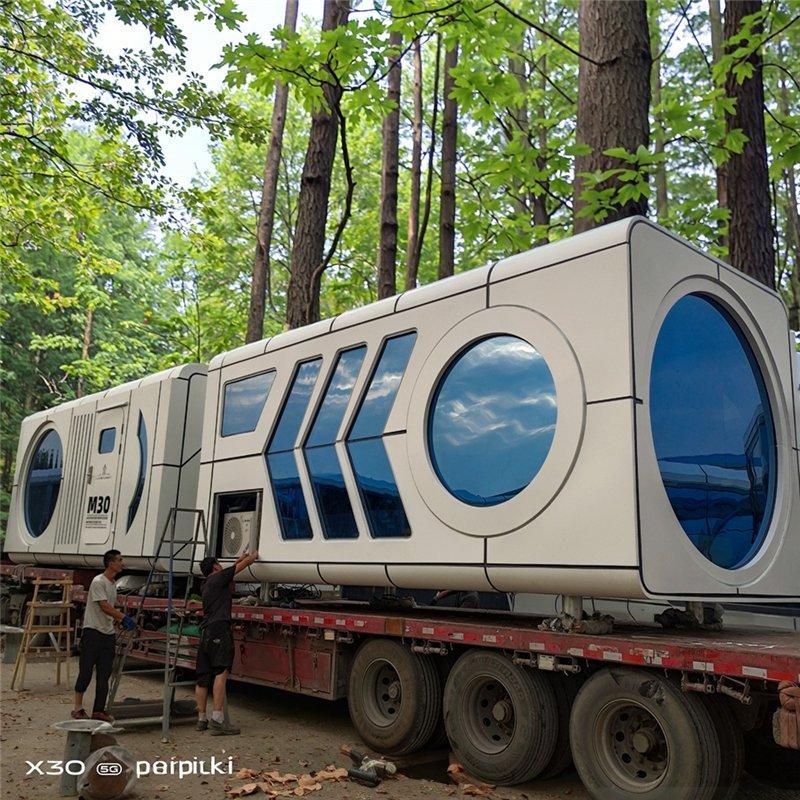 Дом-контейнер мобильный стальной капсула для отдыха (арт. 26-1090115)