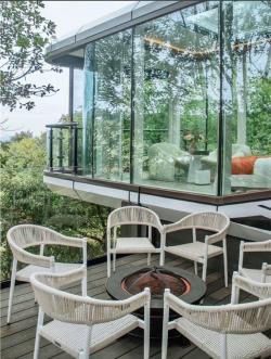 Мобильный стальной кемпинг модуль с капсулой и стеклом (арт. 26-1090121)