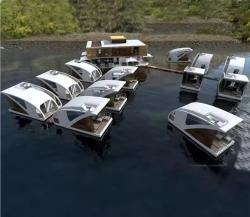 Плавучий дом-капсула 11.5м современный понтон (арт. 26-1090172)