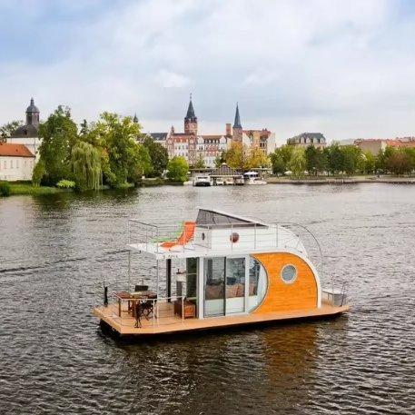 Модульный плавающий дом-контейнер с трейлером для дома (арт. 26-1090175)