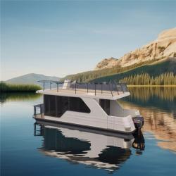 Понтонный дом-лодка из алюминия 20ft с контейнером (арт. 26-1090177)