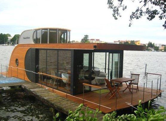 Дом-контейнер роскошный модульный плавучий для курорта (арт. 26-1090181)