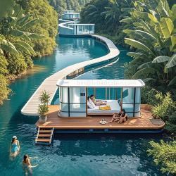 Плавучий дом-отель на воде с модульным дизайном (арт. 26-1090215)