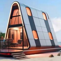 Мобильный двухуровневый стальной треугольный отель для кемпинга (арт. 26-1090231)