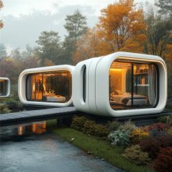 Дом-контейнер стальной треугольный капсульный для отелей (арт. 26-1090244)