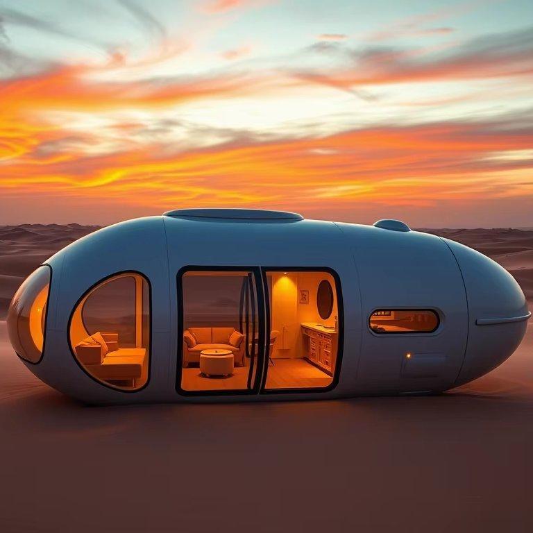 Дом-капсула с умными системами и двориком (арт. 26-1090321)