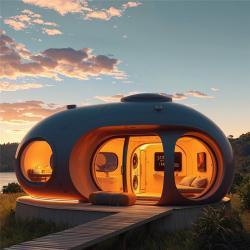 Дом-капсула с умными системами и двориком (арт. 26-1090321)