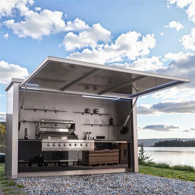 Минимобильный дом с грилем и возможностью перемещения (арт. 26-1090372)