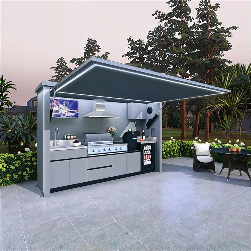 Мобильная кухня с раковиной и холодильником для улицы (арт. 26-1090387)