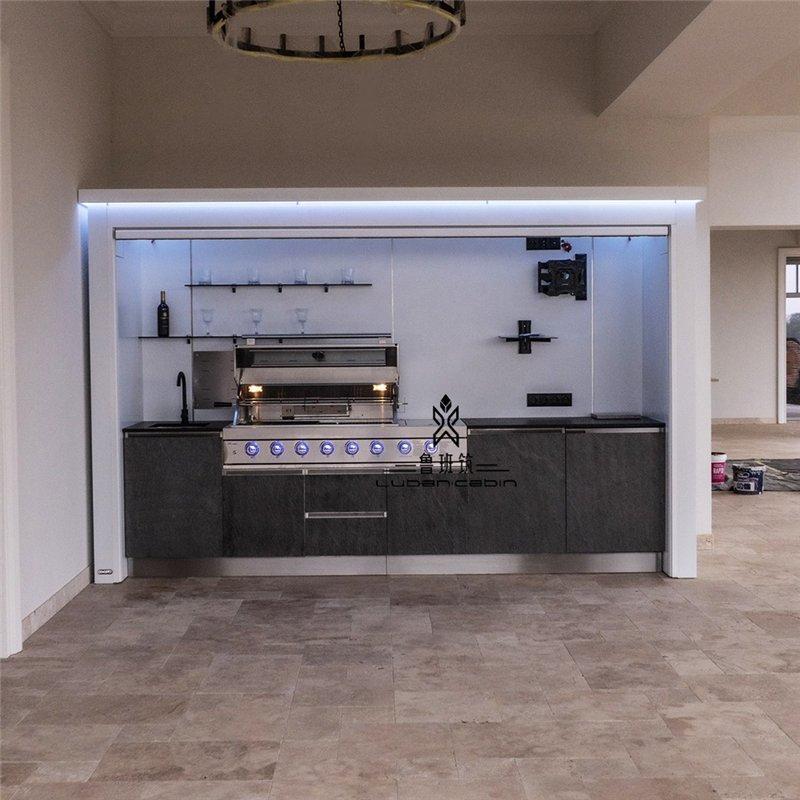 Мобильная кухня с раковиной и холодильником для улицы (арт. 26-1090387)