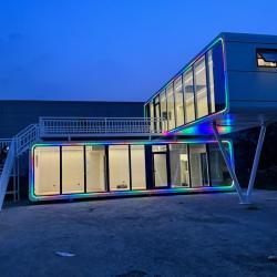 Двухэтажный уличный офис-контейнер с капсулой для мобильного магазина (арт. 26-1090388)