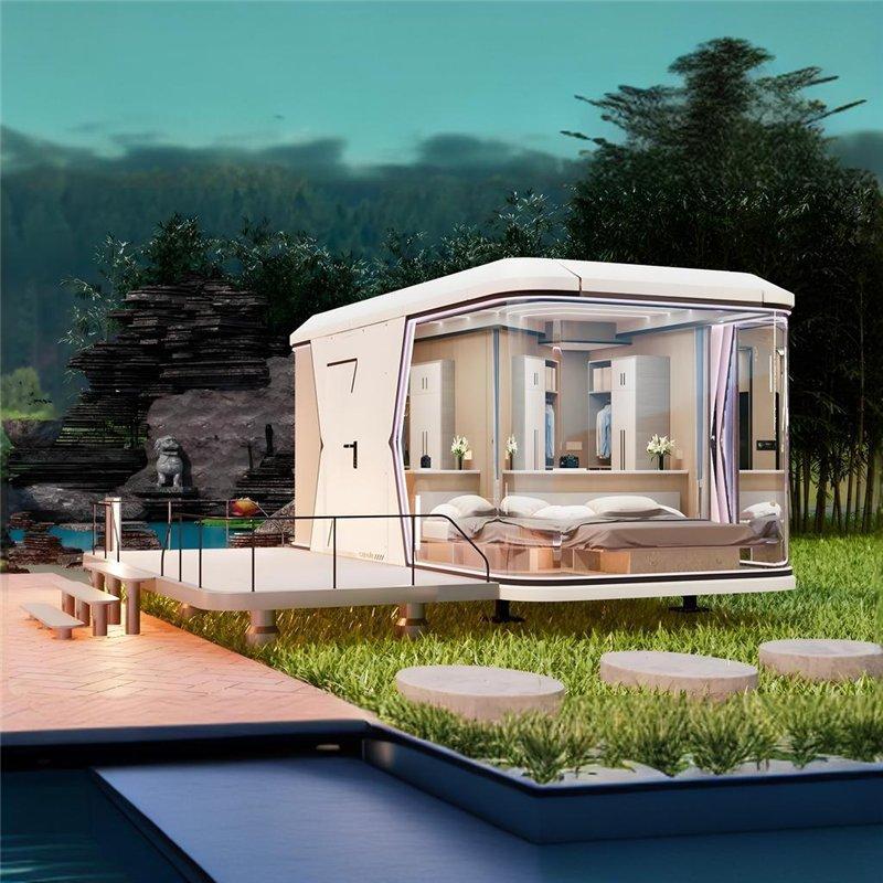 Модульный мобильный дом из стали для курорта Apple Cabin (арт. 26-1090389)