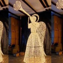 Светодиодный 3D ангел с трубой для улицы (арт. 26-1090404)
