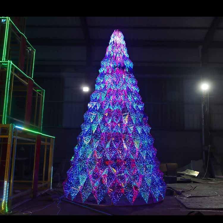 Искусственная акриловая елка 8м уличная с огнями (арт. 26-1090405)