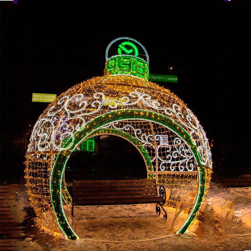 Санта на санях с оленями в натуральную величину (арт. 26-1090407)