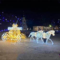 Ёлочная фигура олень из стеклопластика, натуральная (арт. 26-1090409)