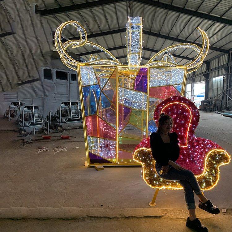 Украшения для улицы 3D Рождественские светильники из стекловолокна (арт. 26-1090415)