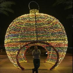 Уличный световой шар 10ft желто-белый (арт. 26-1090417)