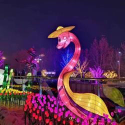 Фонарь уличный винтажный китайский с животными для парка (арт. 26-1090419)