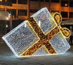 Украшение 3D Рождественская Коробка Светящаяся Гигант (арт. 26-1090421)