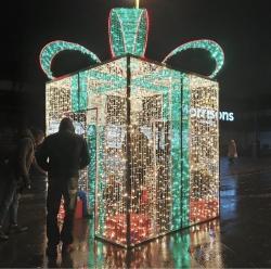 Украшение 3D Рождественская Коробка Светящаяся Гигант (арт. 26-1090421)