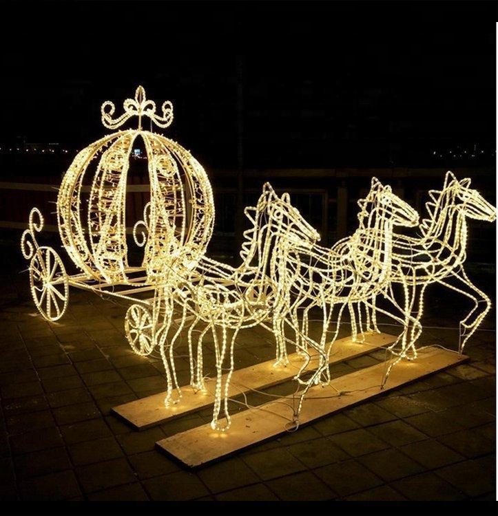 Фигурка Рождественский олень с тележкой из тыквы для декора (арт. 26-1090426)