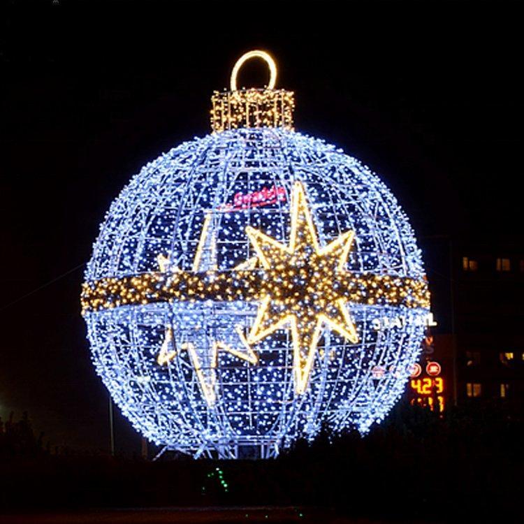 Украшение уличное светодиодное 3D-сфера Рождественский шар (арт. 26-1090431)