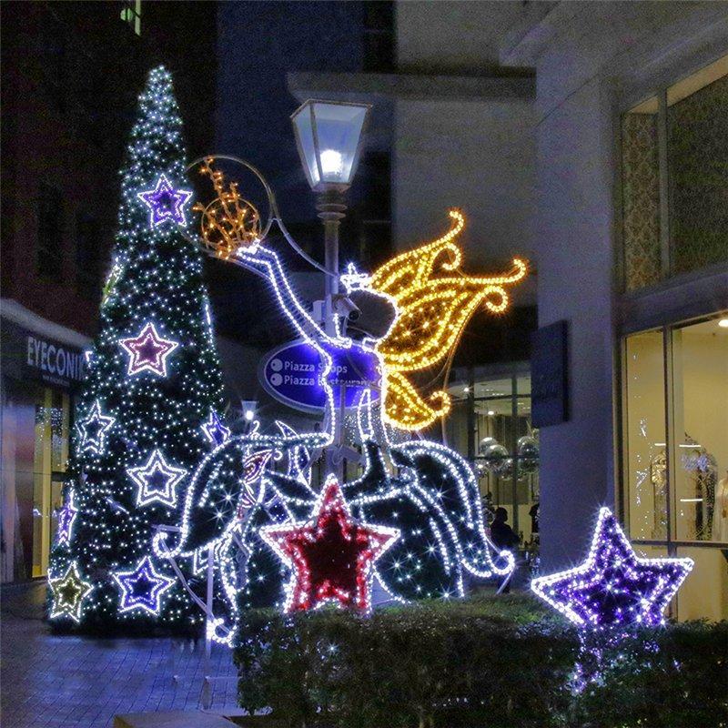 Елка уличная металлическая светящаяся гигантская 2023 (арт. 26-1090448)