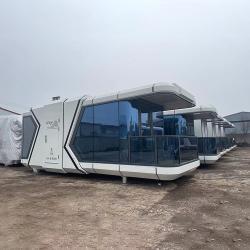 Модульный дом из стекла с мебелью, готовый контейнер (арт. 26-1090463)