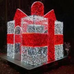 Украшение для улицы 3D арка в виде подарка с подсветкой (арт. 26-1090465)