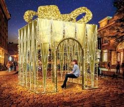 Светодиодная 3D скульптура подарка для двора (арт. 26-1090466)